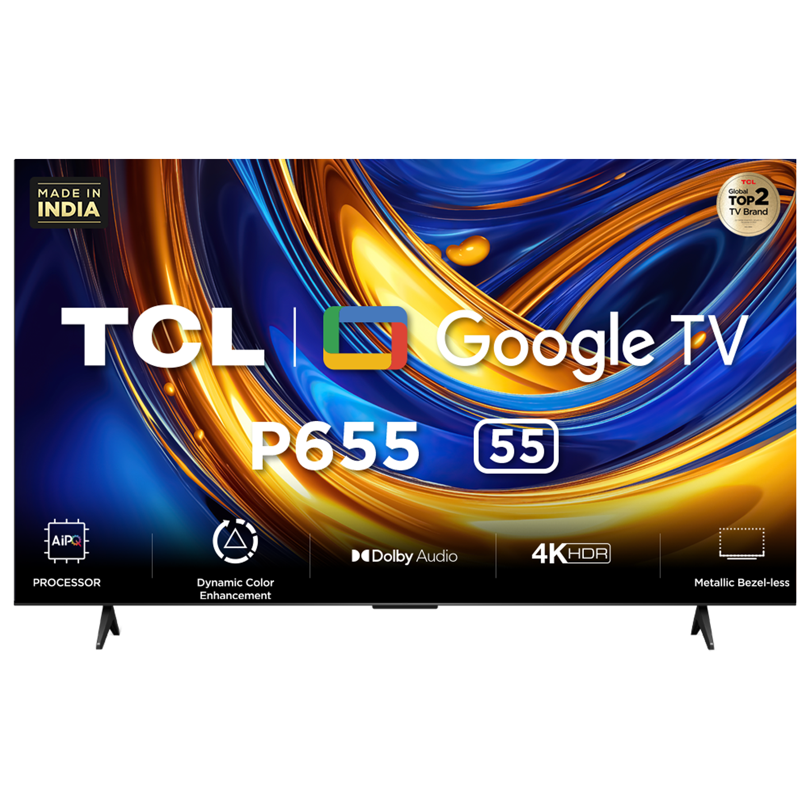 TCL P655 140 cm (55 inch) 4K Ultra HD LED Google TV with Dolby Audio (2024 model), Black
TCL P655 140 cm (55 inch) 4K Ultra HD LED Google TV with Dolby Audio (2024 model), Black