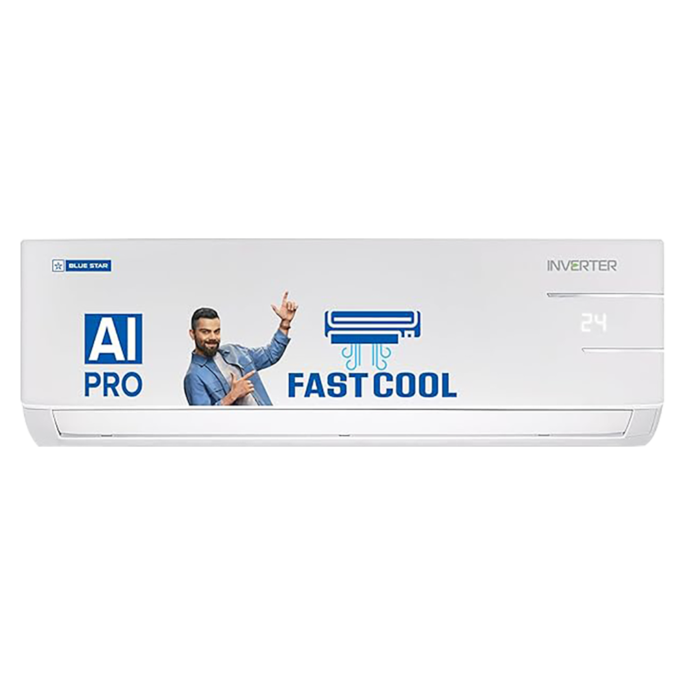 Blue Star Y 5 in 1 Convertible 1 Ton 5 Star Inverter Split AC with Turbo Cool (2023 Model, Copper Condenser, IC512YNUR), White
Blue Star Y 5 in 1 Convertible 1 Ton 5 Star Inverter Split AC with Turbo Cool (2023 Model, Copper Condenser, IC512YNUR), White