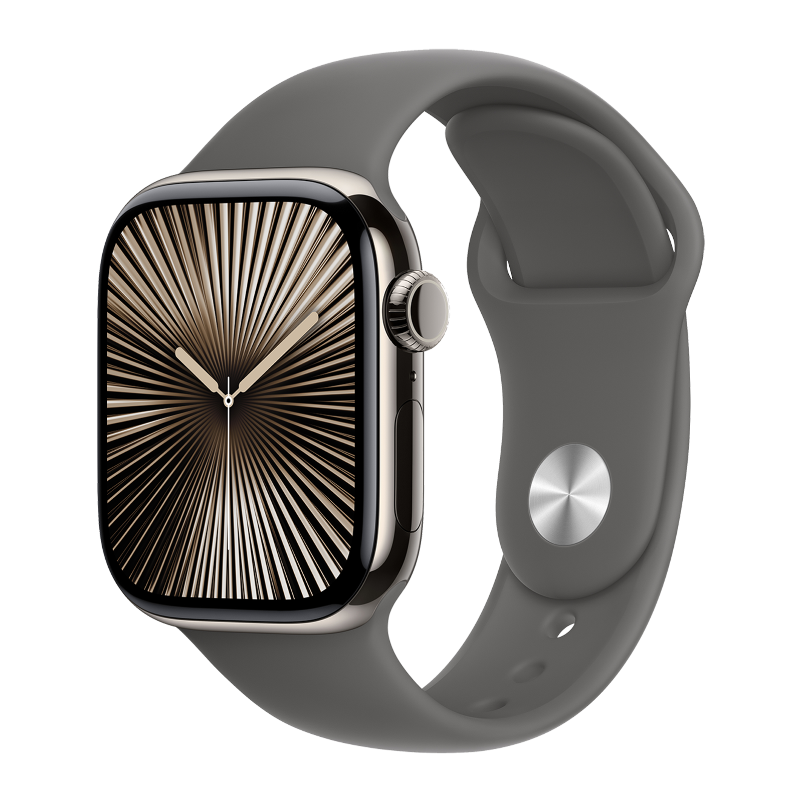 Apple Watch Series 10 GPS+Cellular with Sport Band - M/L (42mm Retina LTPO3 OLED Display, Natural Titanium Case)
Apple Watch Series 10 GPS+Cellular with Sport Band - M/L (42mm Retina LTPO3 OLED Display, Natural Titanium Case)