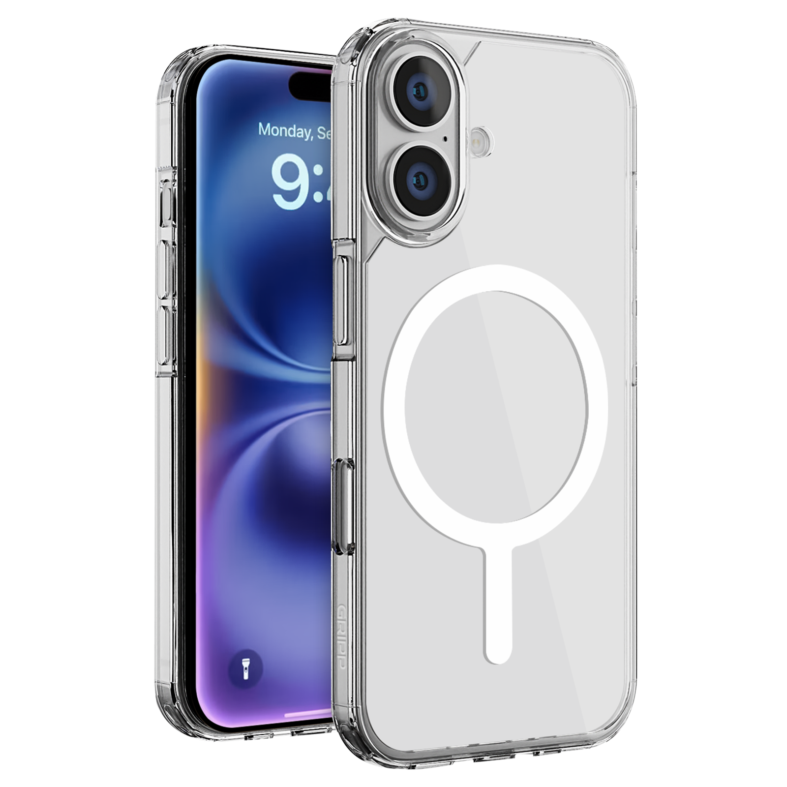 GRIPP Duce Tempered Glass & Polycarbonate, Silicone Back Cover Combo for Apple iPhone 16 Plus (MagSafe Charging Support, Transparent)
GRIPP Duce Tempered Glass & Polycarbonate, Silicone Back Cover Combo for Apple iPhone 16 Plus (MagSafe Charging Support, Transparent)