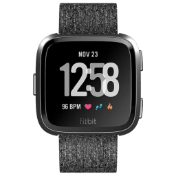 fitbit versa fitness watch woven graphite aluminium