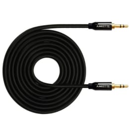 Amkette 120 cm 3.5mm Stereo Aux Cable (FDD624BK, Black) Amkette 120 cm 3.5mm Stereo Aux Cable (FDD624BK, Black)_1