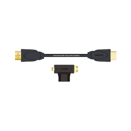 Prolink 150 cm HDMI (Type-A) to Micro HDMI + Mini HDMI + HDMI (Type-A) Cable (UL272-150, Black) Prolink 150 cm HDMI (Type-A) to Micro HDMI + Mini HDMI + HDMI (Type-A) Cable (UL272-150, Black)_1