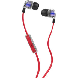 Skullcandy Smokin Buds 2 In-Ear Wired Earphones with Mic (S2PGGY-391, Black/Red) Skullcandy Smokin Buds 2 In-Ear Wired Earphones with Mic (S2PGGY-391, Black/Red)_1
