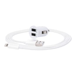 Capdase 120 cm USB (Type-A) to Lightning Car Charger and Cable (TKCB-B302, White) Capdase 120 cm USB (Type-A) to Lightning Car Charger and Cable (TKCB-B302, White)_1