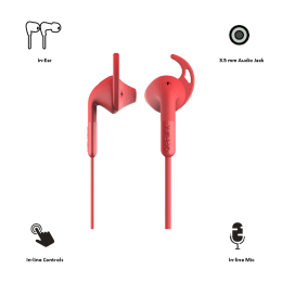 Defunc Sport Plus In-Ear Wired Earphones with Mic (Red) Defunc Sport Plus In-Ear Wired Earphones with Mic (Red)_3
