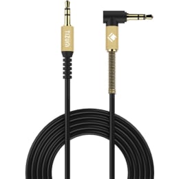Tizum 180 cm 3.5mm Stereo Aux Cable (TM-AC-101-GLD, Black/Gold) Tizum 180 cm 3.5mm Stereo Aux Cable (TM-AC-101-GLD, Black/Gold)_1