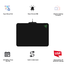 Razer Firefly Cloth Mouse Mat (RZ02-02000100-R3M1, Black) Razer Firefly Cloth Mouse Mat (RZ02-02000100-R3M1, Black)_4