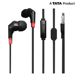 Croma In-Ear Wired Earphones with Mic (CREA7289 EM206R, Black) Croma In-Ear Wired Earphones with Mic (CREA7289 EM206R, Black)_2