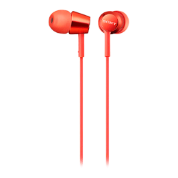 Sony In-Ear Wired Earphones (MDR-EX155, Red) Sony In-Ear Wired Earphones (MDR-EX155, Red)_1