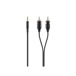 Belkin 200 cm 3.5mm Stereo to 2RCA Aux Cable (EE1514, Black) Belkin 200 cm 3.5mm Stereo to 2RCA Aux Cable (EE1514, Black)_1