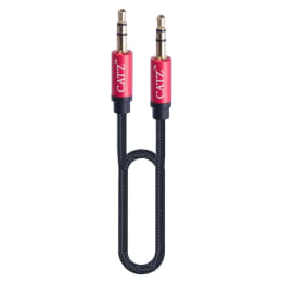 Catz Rugged 200 cm 3.5mm Stereo Aux Cable (CZ-AUX-BL-2M, Black) Catz Rugged 200 cm 3.5mm Stereo Aux Cable (CZ-AUX-BL-2M, Black)_1