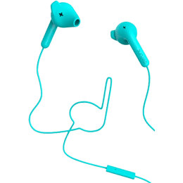 Defunc Go Hybrid In-Ear Wired Earphones with Mic (Cyan) Defunc Go Hybrid In-Ear Wired Earphones with Mic (Cyan)_1