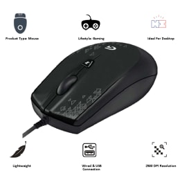 Logitech G90 2500 DPI Wired Optical Gaming Mouse (910-004358, Black/Charcoal) Logitech G90 2500 DPI Wired Optical Gaming Mouse (910-004358, Black/Charcoal)_5
