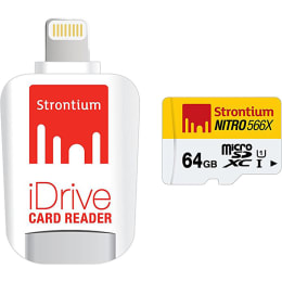 Strontium Nitro iDrive 64GB Memory Card (SRN64GTFU1D, White) Strontium Nitro iDrive 64GB Memory Card (SRN64GTFU1D, White)_1