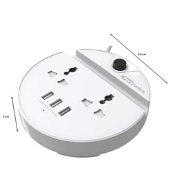 Portronics Power Bun Surge Protector (POR 739, White) Portronics Power Bun Surge Protector (POR 739, White)_2