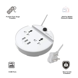 Portronics Power Bun Surge Protector (POR 739, White) Portronics Power Bun Surge Protector (POR 739, White)_3