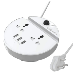 Portronics Power Bun Surge Protector (POR 739, White) Portronics Power Bun Surge Protector (POR 739, White)_1