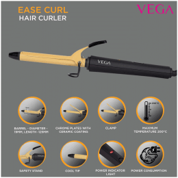 VEGA Ease Curl Hair Curler (VHCH-01, Beige) VEGA Ease Curl Hair Curler (VHCH-01, Beige)_3