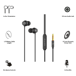 Ultraprolink Mobass Plus In-Ear Wired Earphones with Mic (UM1017, Black) Ultraprolink Mobass Plus In-Ear Wired Earphones with Mic (UM1017, Black)_4