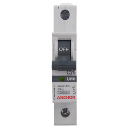 Anchor Uno 32A SP - C Type MCB (98006, White) Anchor Uno 32A SP - C Type MCB (98006, White)_1