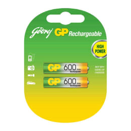 Godrej GP 2xAAA 600 mAh Rechargeable Batteries (2xAAA 600mAh Rchg, As Per Stock Availability) Godrej GP 2xAAA 600 mAh Rechargeable Batteries (2xAAA 600mAh Rchg, As Per Stock Availability)_1