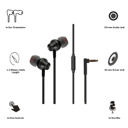 Envent In-Ear Wired Earphones with Mic (Beatz 307, Black) Envent In-Ear Wired Earphones with Mic (Beatz 307, Black)_3