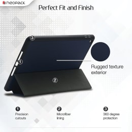 Neopack Trifold Smart Delta PU Flip Cover for Apple iPad 10.2 Inch (50BLA10, Navy Blue) Neopack Trifold Smart Delta PU Flip Cover for Apple iPad 10.2 Inch (50BLA10, Navy Blue)_8