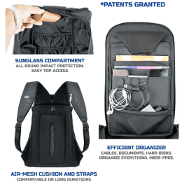 RoadGods Ghost Anti-Theft Backpack for Laptop (RG-GH-BC-BP, Black/Blue) RoadGods Ghost Anti-Theft Backpack for Laptop (RG-GH-BC-BP, Black/Blue)_4