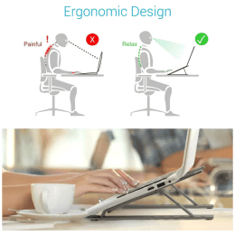 Portronics My Buddy K Laptop Stand (POR 421, Grey) Portronics My Buddy K Laptop Stand (POR 421, Grey)_6