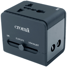 Croma 2.1 Amp Universal Dual USB Wall Charging Adapter (CREP0144, Black) Croma 2.1 Amp Universal Dual USB Wall Charging Adapter (CREP0144, Black)_1