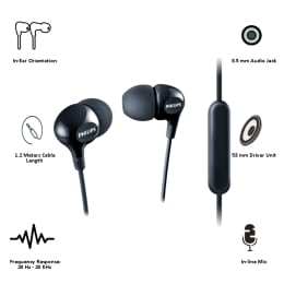 Philips In-Ear Wired Earphones with Mic (SHE3555BK/00, Black) Philips In-Ear Wired Earphones with Mic (SHE3555BK/00, Black)_3