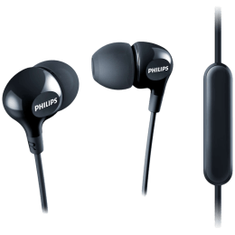 Philips In-Ear Wired Earphones with Mic (SHE3555BK/00, Black) Philips In-Ear Wired Earphones with Mic (SHE3555BK/00, Black)_1