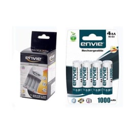 Envie Battery Charger with AA and AAA batteries (EB1028, As Per Stock Availability) Envie Battery Charger with AA and AAA batteries (EB1028, As Per Stock Availability)_1