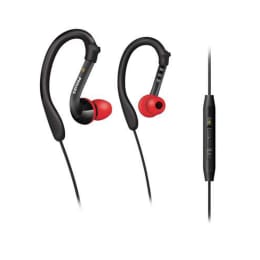 Philips In-Ear Wired Earphones with Mic (SHQ3017/98, Black/Red) Philips In-Ear Wired Earphones with Mic (SHQ3017/98, Black/Red)_1