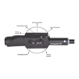 Stuffcool 180 Degree Wide Angle Shutter Bluetooth Selfie Stick (SHSS-BLK, Black) Stuffcool 180 Degree Wide Angle Shutter Bluetooth Selfie Stick (SHSS-BLK, Black)_4