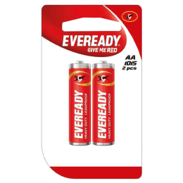 Eveready AA Heavy Duty Carbon Zinc Battery (1015MU00400, Red) (Pack of 2) Eveready AA Heavy Duty Carbon Zinc Battery (1015MU00400, Red) (Pack of 2)_1