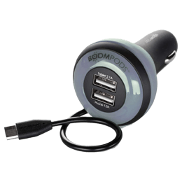 Boompods Carpod In-Car Charger (BP-CP-3.4-BLK, Black) Boompods Carpod In-Car Charger (BP-CP-3.4-BLK, Black)_1