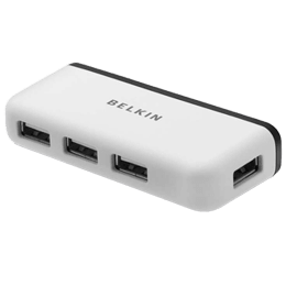 Belkin Ultra 4-Port Mini Travel Hub (F4U021bt, White) Belkin Ultra 4-Port Mini Travel Hub (F4U021bt, White)_4