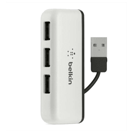 Belkin Ultra 4-Port Mini Travel Hub (F4U021bt, White) Belkin Ultra 4-Port Mini Travel Hub (F4U021bt, White)_1