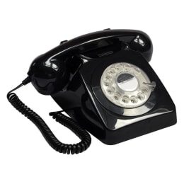 Buy Gpo 746 Rotary Dial Corded Antique Phone Gpo Rdtp Blk Black Online Croma