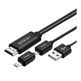 Croma HDMI (Type-A) to USB 2.0 (Type-A) + Micro USB + MHL Cable (EE2063 W2326, Black) Croma HDMI (Type-A) to USB 2.0 (Type-A) + Micro USB + MHL Cable (EE2063 W2326, Black)_3