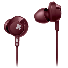 Philips In-Ear Wired Earphones with Mic (SHE4305RD/00, Red) Philips In-Ear Wired Earphones with Mic (SHE4305RD/00, Red)_1