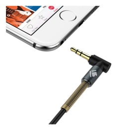 Tizum 25 cm 3.5mm Stereo Aux Cable with Spring (TM-AC-102-BLK, Black) Tizum 25 cm 3.5mm Stereo Aux Cable with Spring (TM-AC-102-BLK, Black)_3