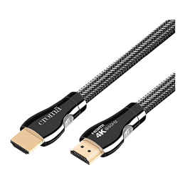 Croma Nylon HDMI (Type-A) Cable (W-1129, Black) Croma Nylon HDMI (Type-A) Cable (W-1129, Black)_1