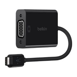 Belkin 15cm USB 3.0 (Type-C) to VGA Cable (F2CU037btBLK, Black) Belkin 15cm USB 3.0 (Type-C) to VGA Cable (F2CU037btBLK, Black)_1
