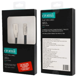 Croma USB 2.0 (Type-A) to USB (Type-C) Cable (W-2382, Black) Croma USB 2.0 (Type-A) to USB (Type-C) Cable (W-2382, Black)_8