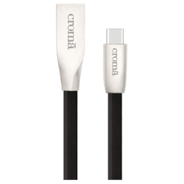 Croma USB 2.0 (Type-A) to USB (Type-C) Cable (W-2382, Black) Croma USB 2.0 (Type-A) to USB (Type-C) Cable (W-2382, Black)_1