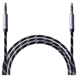 Boompods Retro 100 cm 3.5mm Stereo Aux Cable (BP-RCAX, Black) Boompods Retro 100 cm 3.5mm Stereo Aux Cable (BP-RCAX, Black)_1