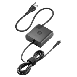 HP 65 Watt USB-C Power Adapter with Cable (F3B94AA, Black) HP 65 Watt USB-C Power Adapter with Cable (F3B94AA, Black)_1